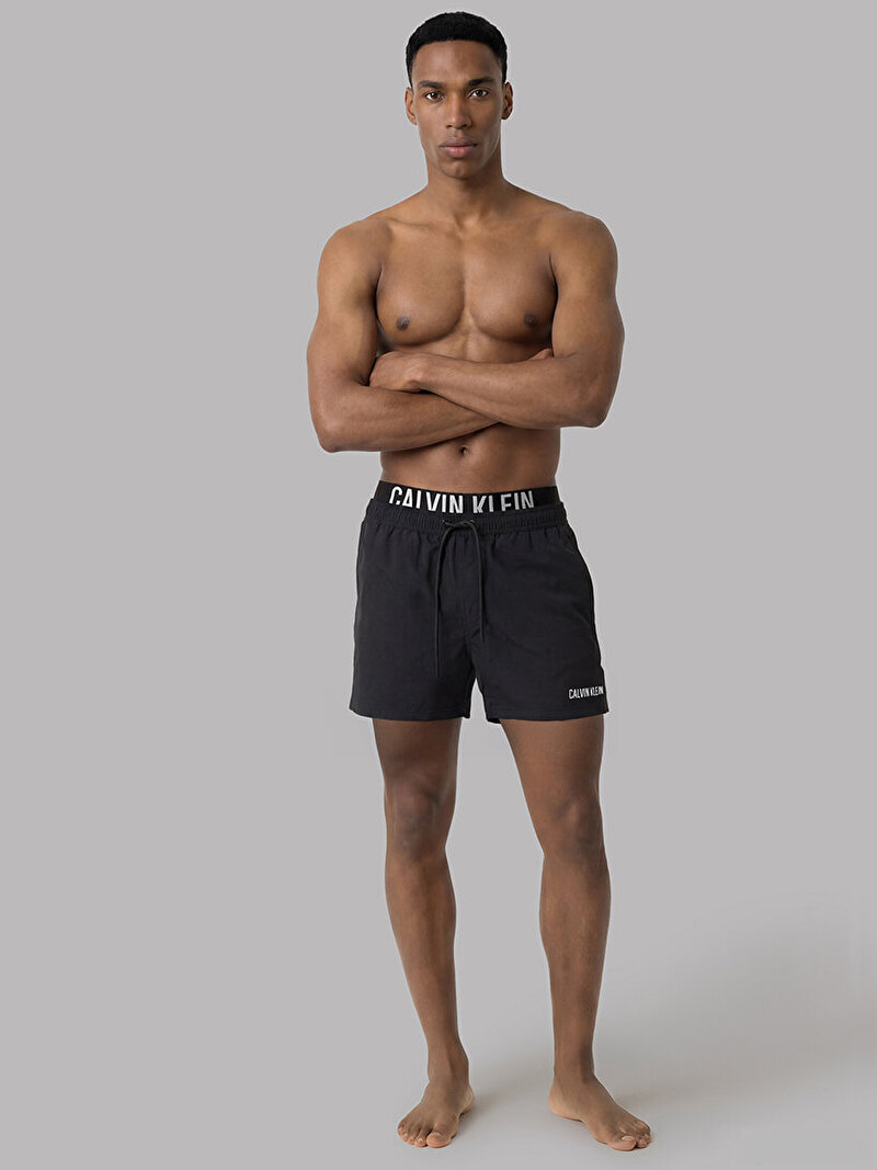Calvin Klein Siyah Renkli Erkek Medium Drawstring Deniz Şortu