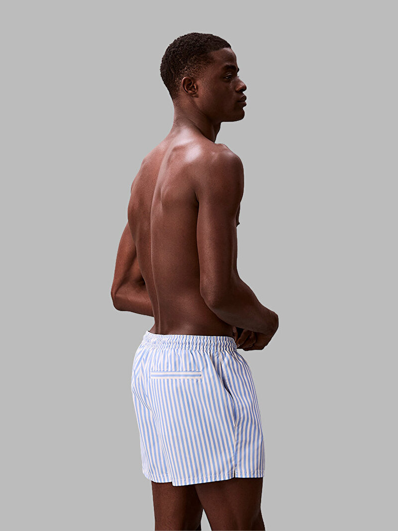 Calvin Klein Mavi Renkli Erkek Kısa Drawstring Deniz Şortu