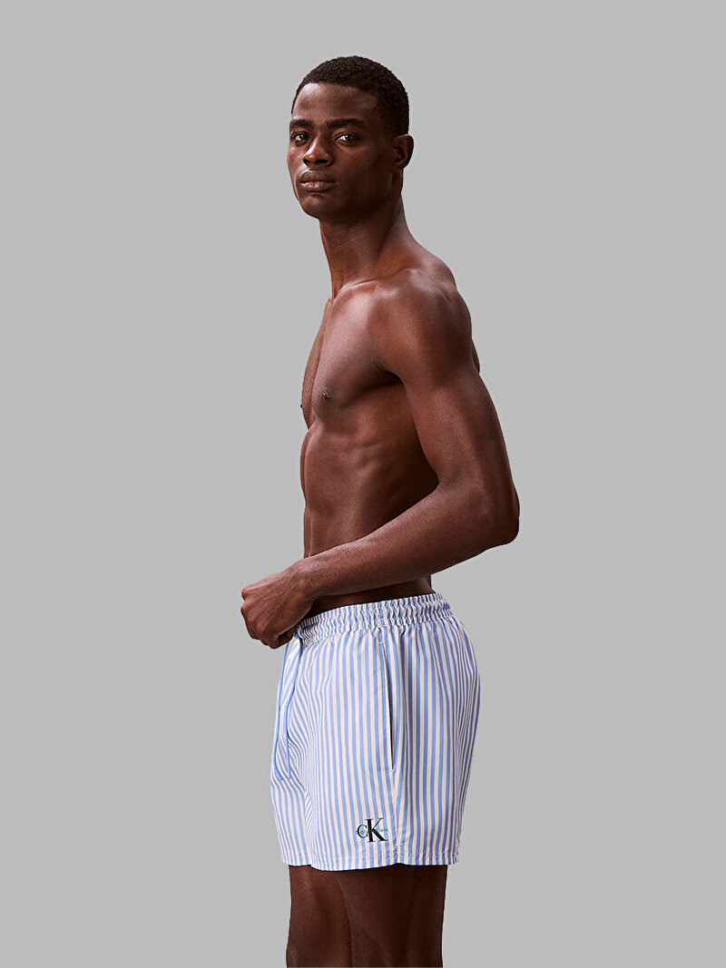 Calvin Klein Mavi Renkli Erkek Kısa Drawstring Deniz Şortu