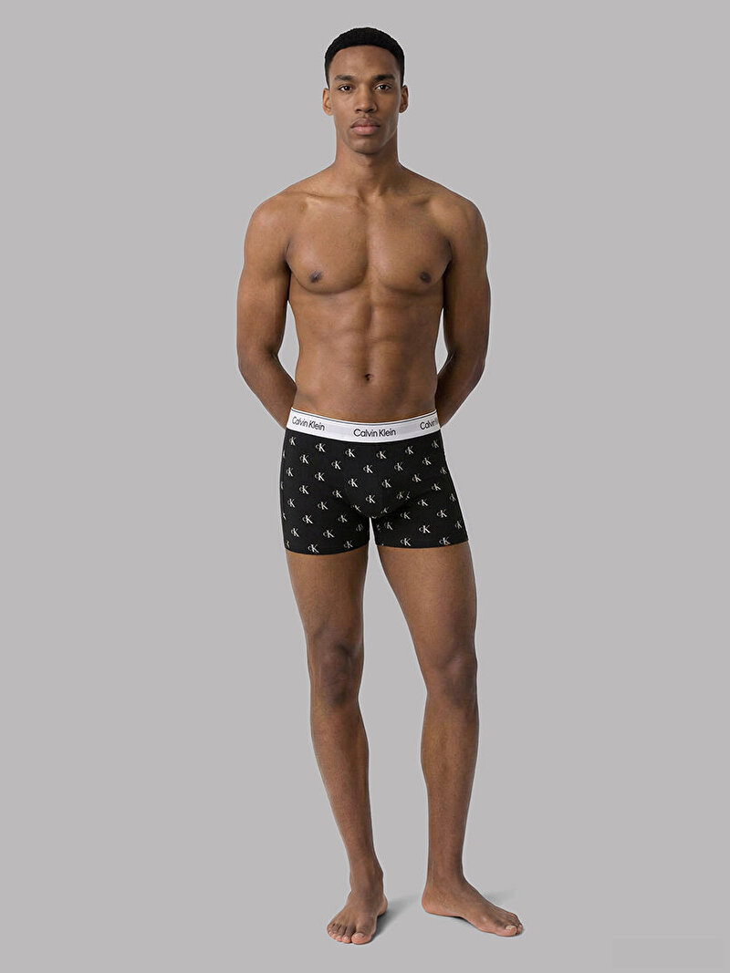 Calvin Klein Siyah Renkli Erkek 3'lü Paket Relaxed Fit Trunk Boxer