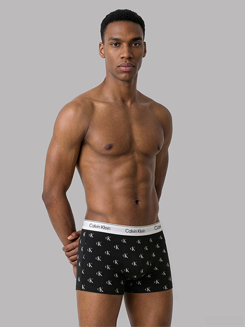 Calvin Klein Siyah Renkli Erkek 3'lü Paket Relaxed Fit Trunk Boxer