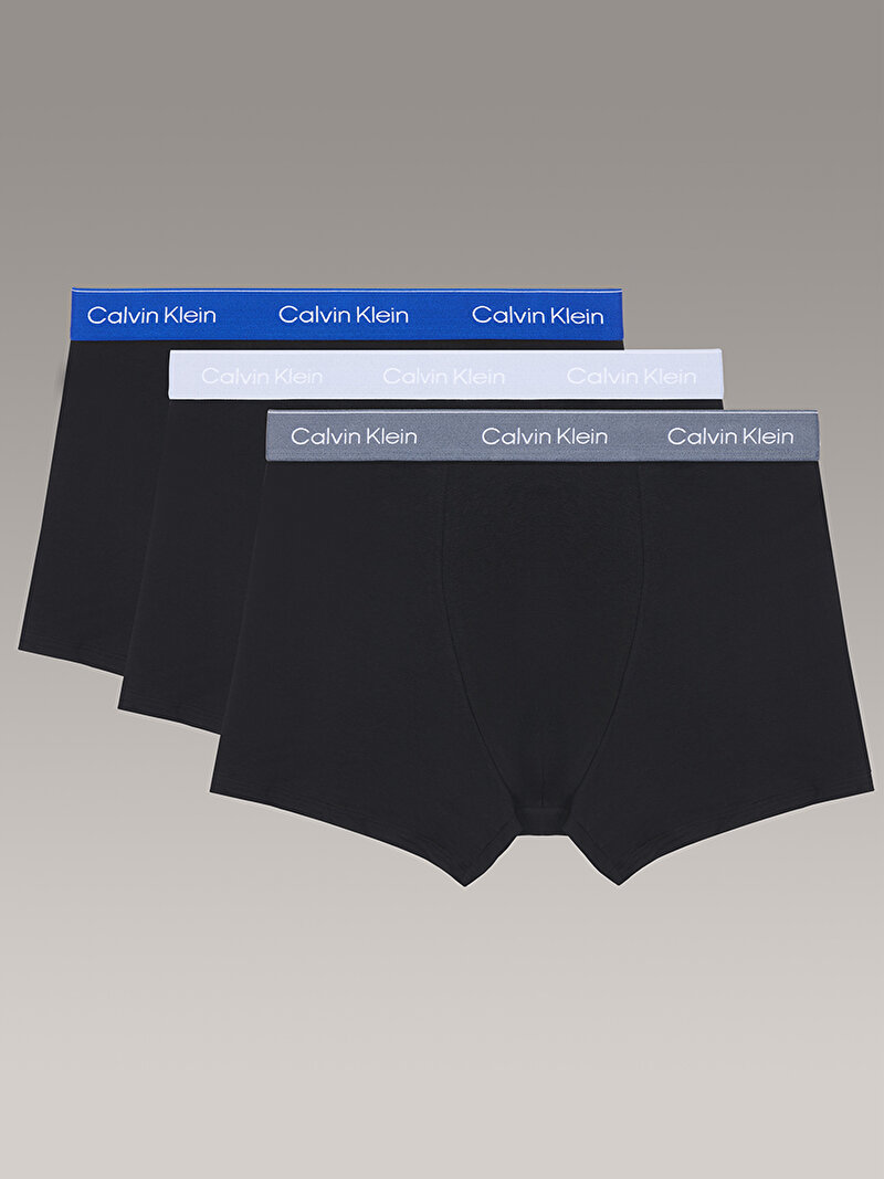 Calvin Klein Siyah Renkli Erkek 3'lü Paket Relaxed Fit Trunk Boxer Seti