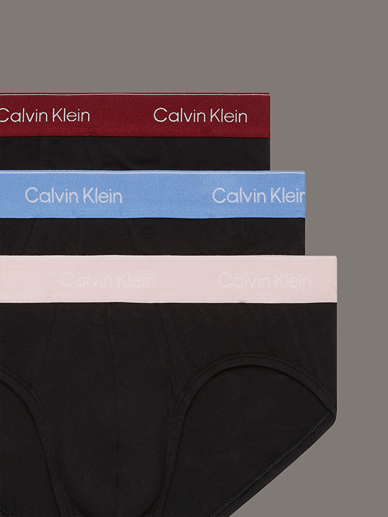 Calvin Klein Siyah Renkli Erkek 3'lü Paket Hip Brief Slip