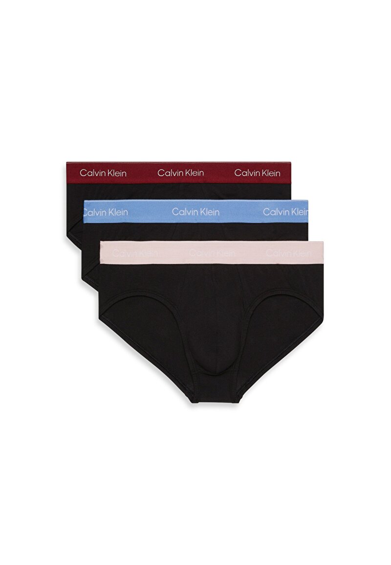 Calvin Klein Siyah Renkli Erkek 3'lü Paket Hip Brief Slip