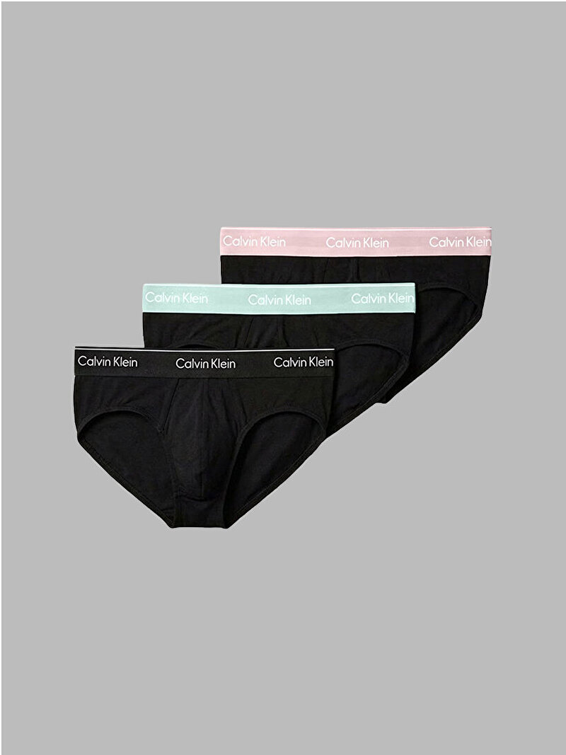 Calvin Klein Siyah Renkli Erkek 3'lü Paket Hip Brief 