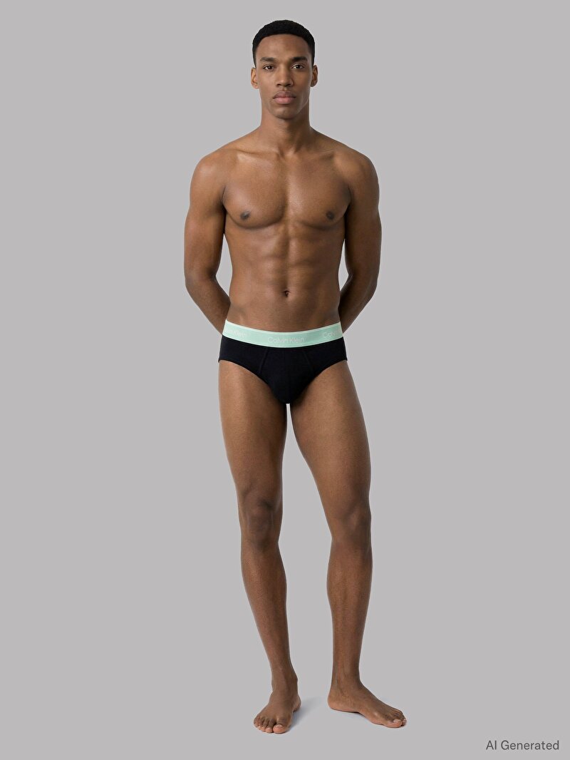 Calvin Klein Siyah Renkli Erkek 3'lü Paket Hip Brief 