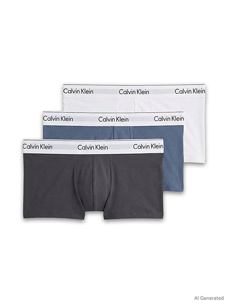 Calvin Klein Çok renkli Renkli Erkek 3'lü Paket Low Rise Trunk Boxer