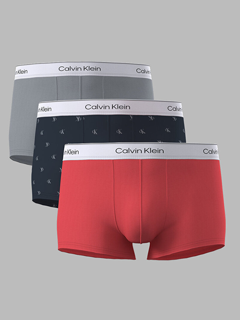 Calvin Klein Çok renkli Renkli Erkek 3'lü Paket Low Rise Trunk Boxer