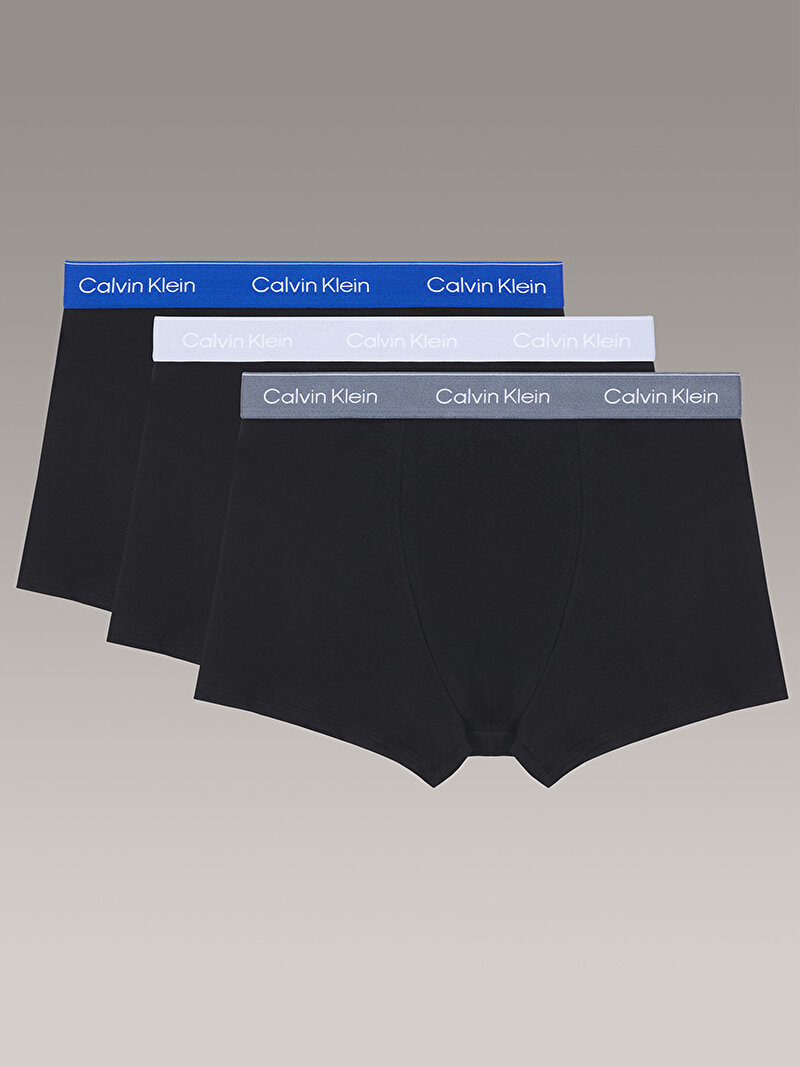 Calvin Klein Siyah Renkli Erkek 3'lü Paket Low Rise Trunk Boxer Seti
