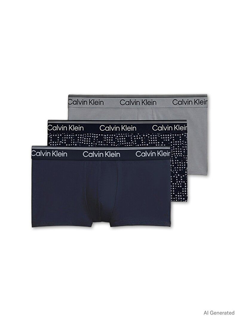Calvin Klein Çok renkli Renkli Erkek 3'lü Paket Low Rise Trunk Boxer