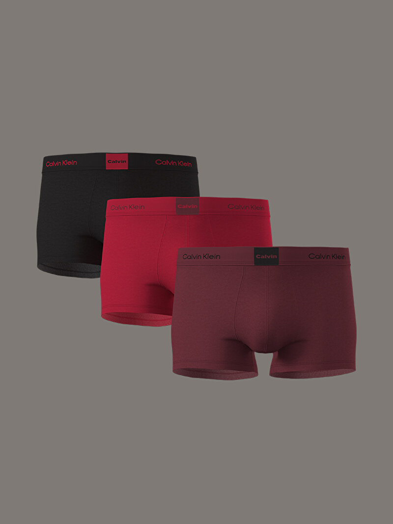 Calvin Klein Kırmızı Renkli Erkek 3'lü Paket Trunk Boxer Seti