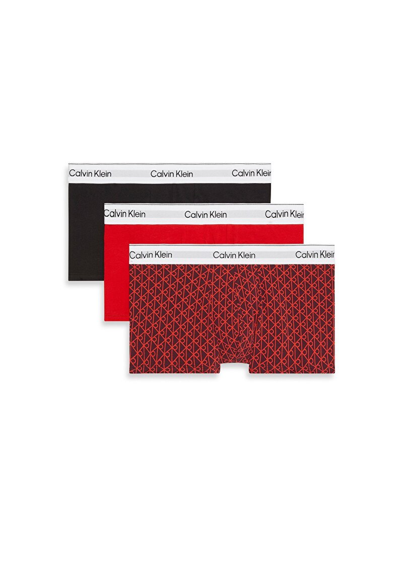 Calvin Klein Çok renkli Renkli Erkek 3'lü Paket Low Rise Trunk Boxer
