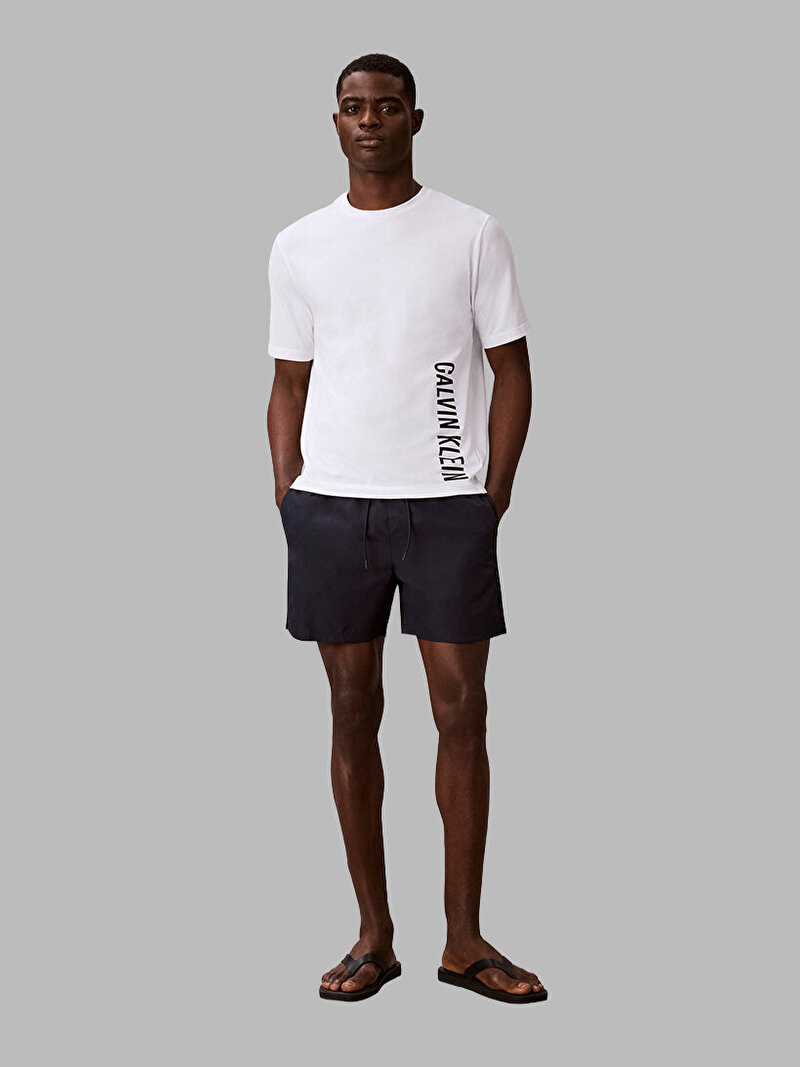 Calvin Klein Beyaz Renkli Erkek Crew Neck T-shirt