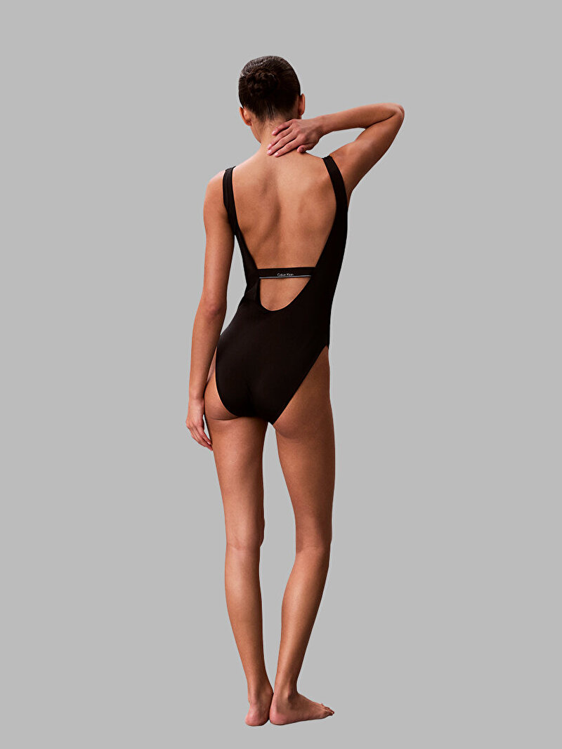 Calvin Klein Siyah Renkli Kadın Scoop Back Mayo