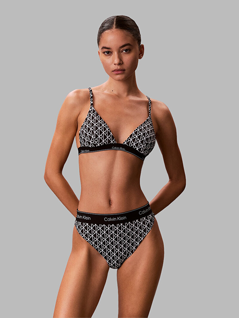 Calvin Klein Siyah Renkli Kadın Üçgen Bikini Üstü
