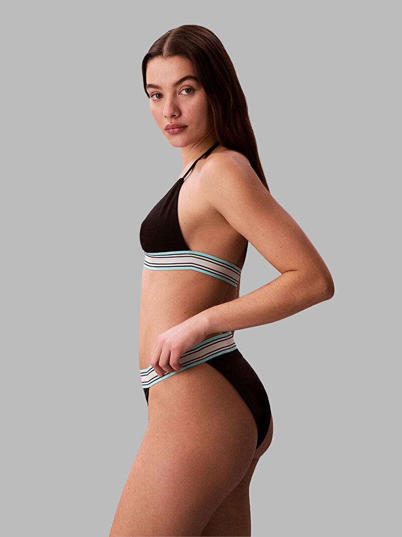 Calvin Klein Siyah Renkli Kadın Halter Triangle Bikini Üstü