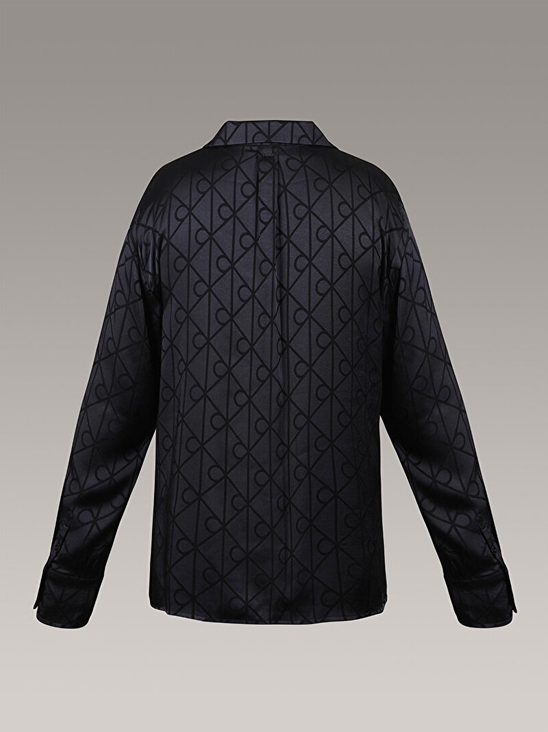 Calvin Klein Siyah Renkli Kadın Relaxed Pijama Üstü