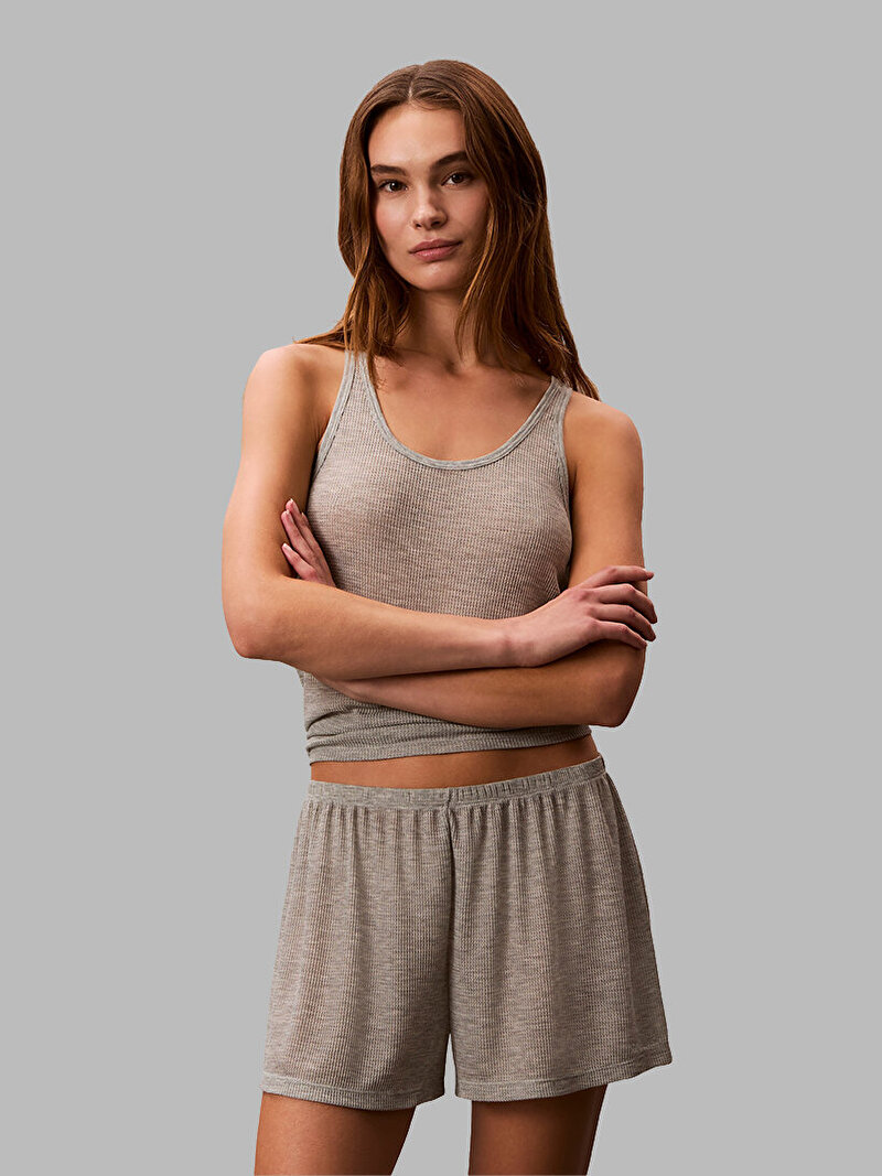 Calvin Klein Gri Renkli Kadın Pijama Set