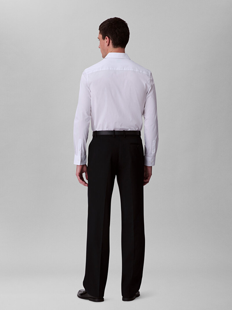 Calvin Klein Beyaz Renkli Erkek Solid Supima Gömlek