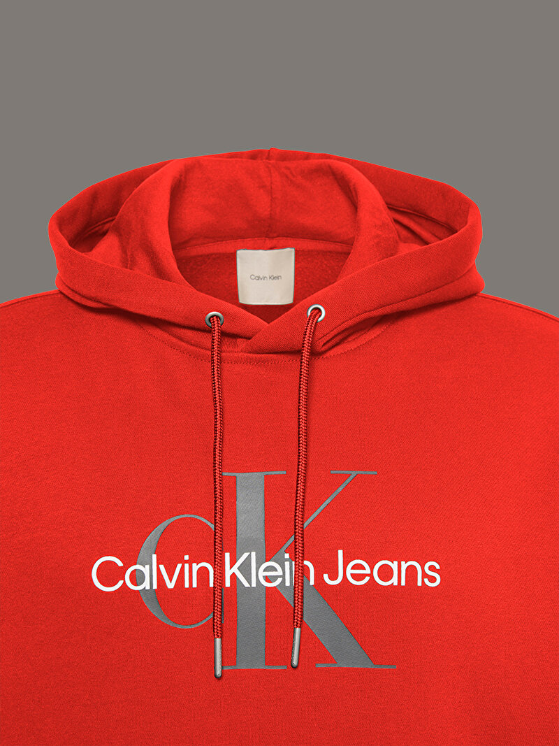 Calvin Klein Kırmızı Renkli Erkek Ls Monologo Fleece Sweatshirt