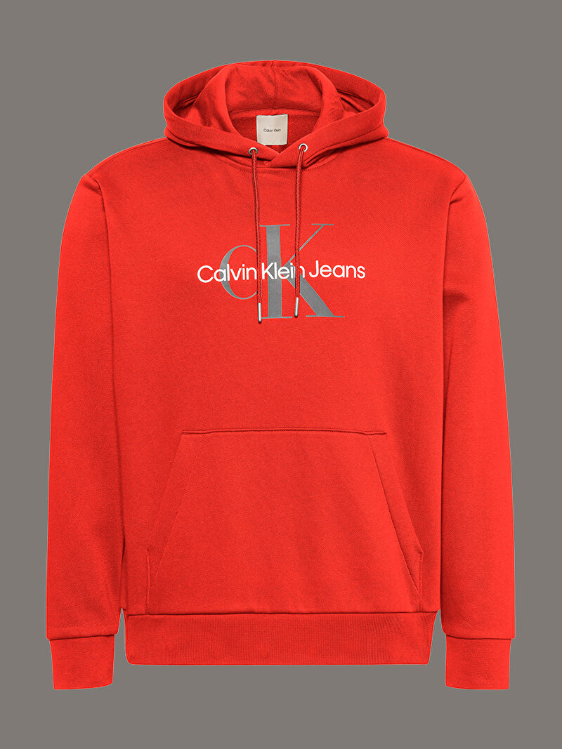 Calvin Klein Kırmızı Renkli Erkek Ls Monologo Fleece Sweatshirt
