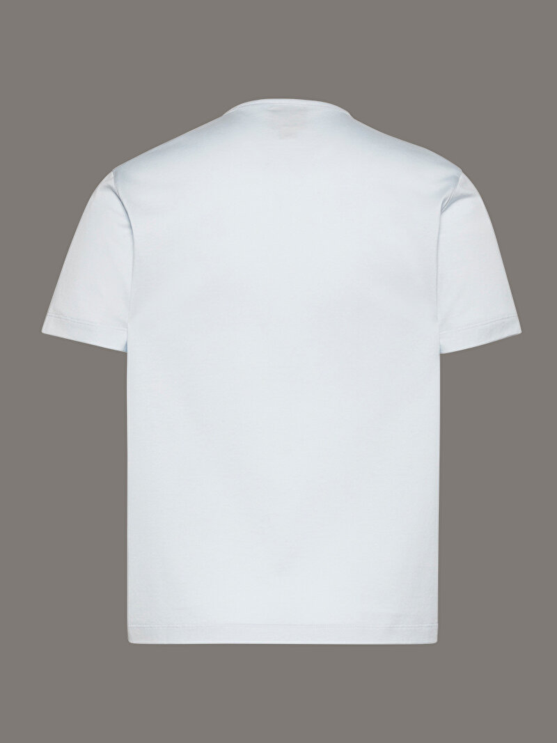 Calvin Klein Mavi Renkli Erkek Ss Hero Double Mercerized T-shirt