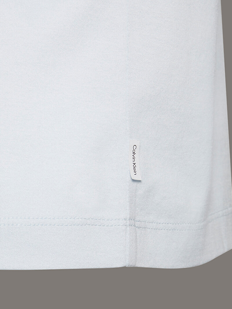 Calvin Klein Mavi Renkli Erkek Ss Hero Double Mercerized T-shirt