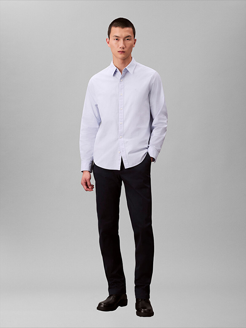 Calvin Klein Lacivert Renkli Erkek Slim Cotton Stretch Pantolon