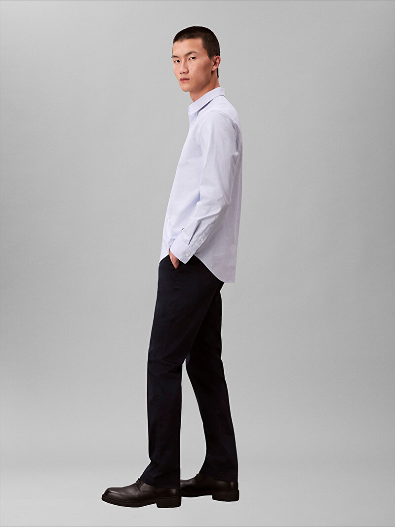 Calvin Klein Lacivert Renkli Erkek Slim Cotton Stretch Pantolon