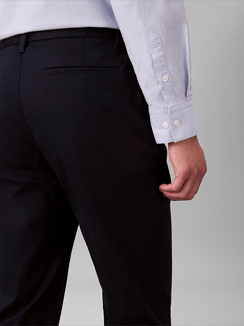 Calvin Klein Lacivert Renkli Erkek Slim Cotton Stretch Pantolon