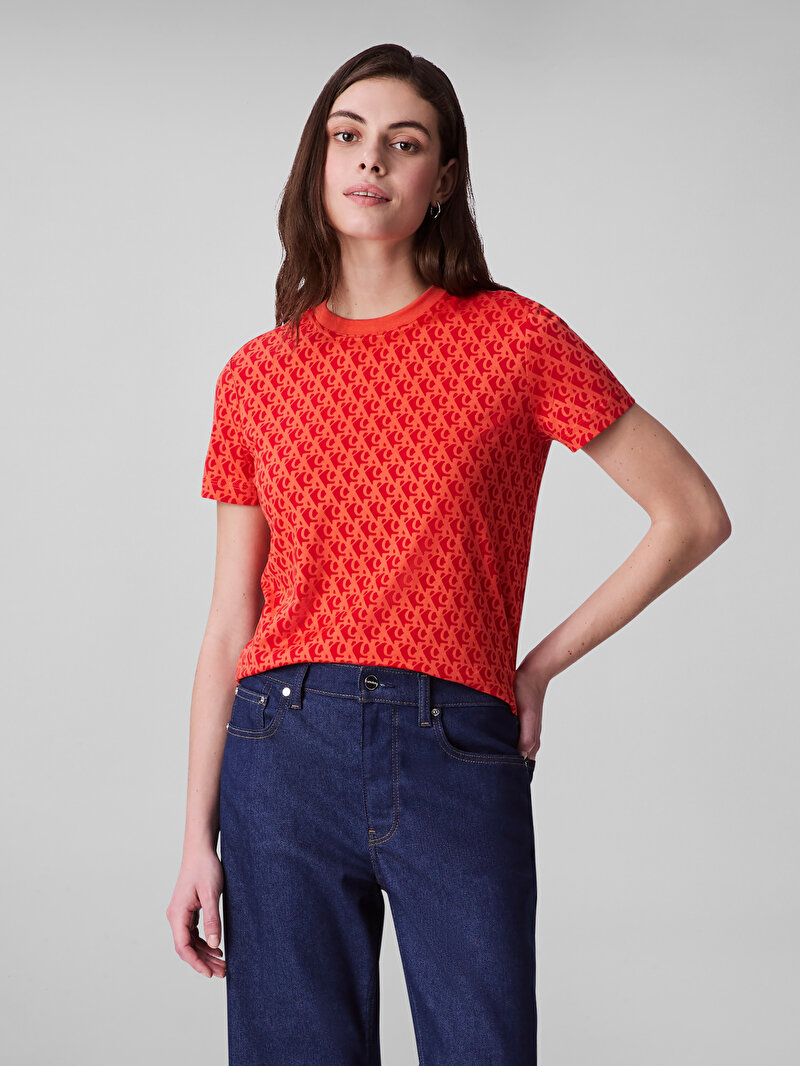 Calvin Klein Turuncu Renkli Kadın Classic T-shirt