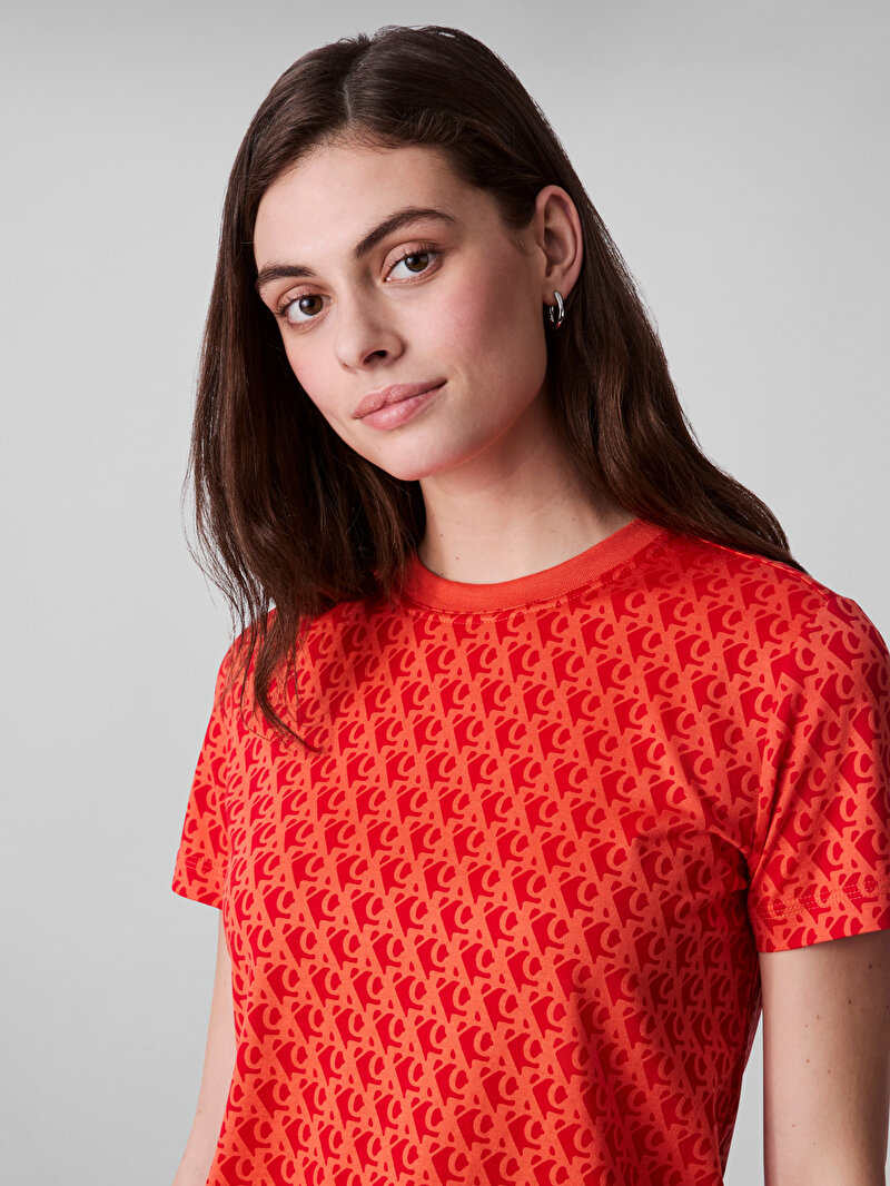 Calvin Klein Turuncu Renkli Kadın Classic T-shirt