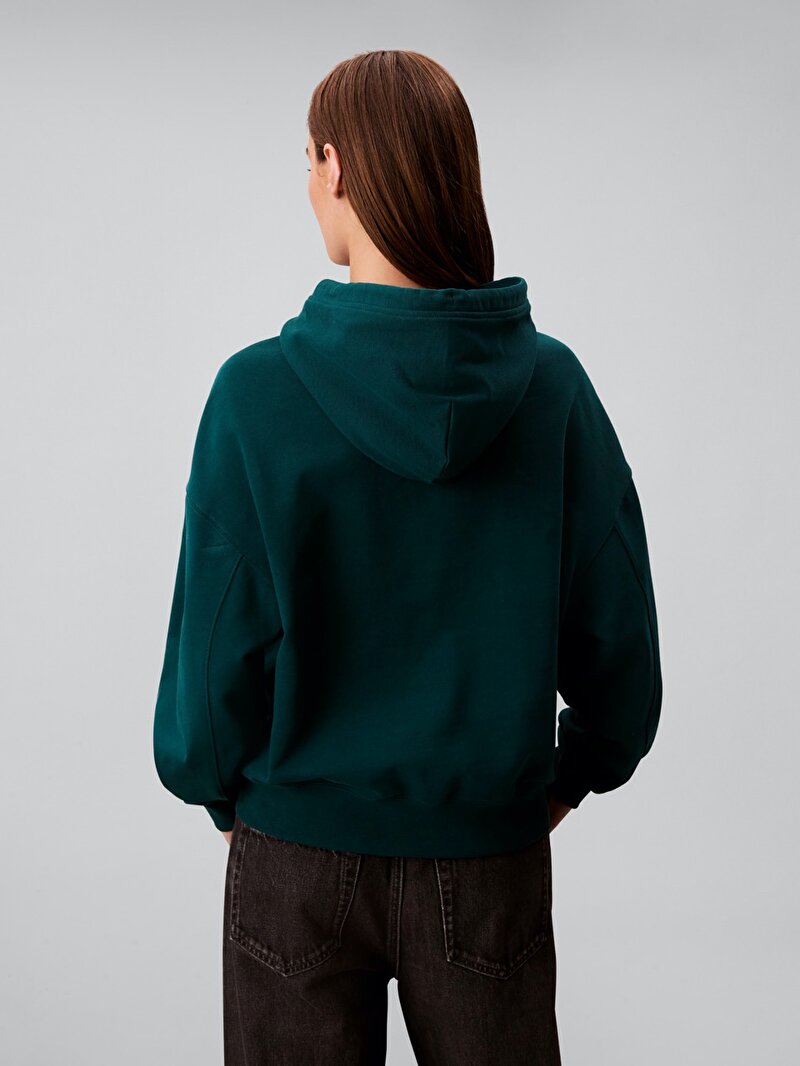 Calvin Klein Mavi Renkli Kadın Logo Embroidered Sweatshirt