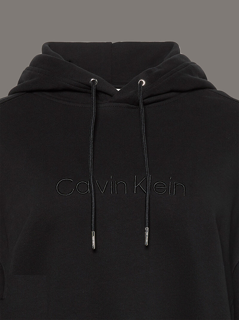 Calvin Klein Siyah Renkli Kadın Logo Emb French Sweatshirt