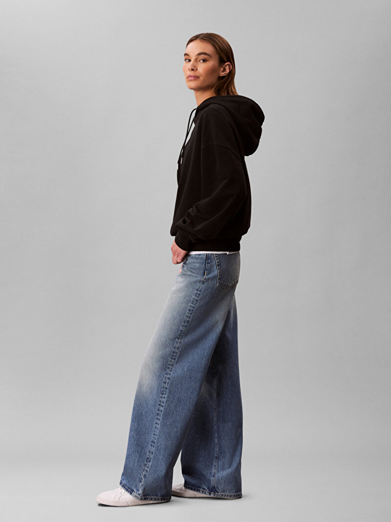 Calvin Klein Siyah Renkli Kadın Logo Emb French Sweatshirt