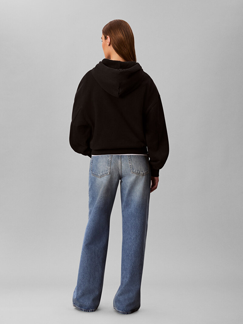 Calvin Klein Siyah Renkli Kadın Logo Emb French Sweatshirt