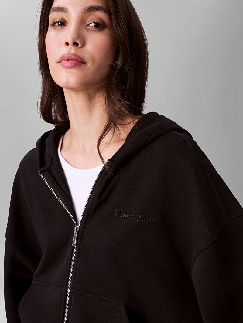 Calvin Klein Siyah Renkli Kadın Logo Sweatshirt