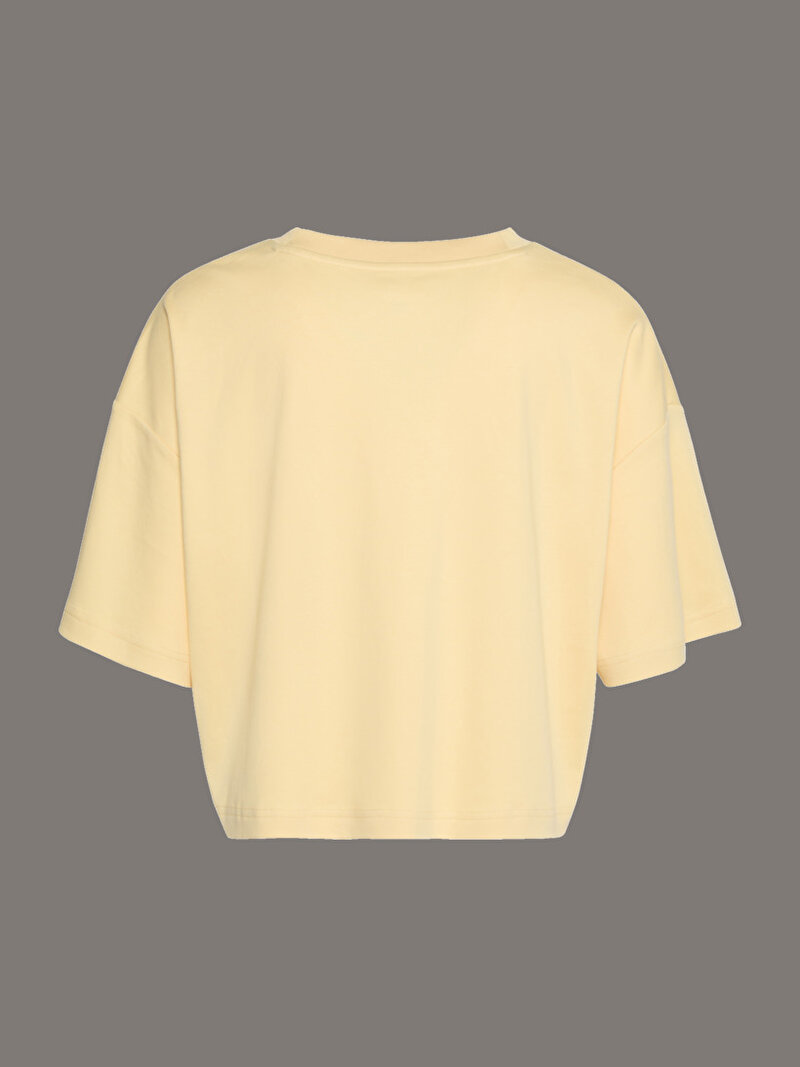 Calvin Klein Sarı Renkli Kadın Boxy Logo Graphic T-shirt