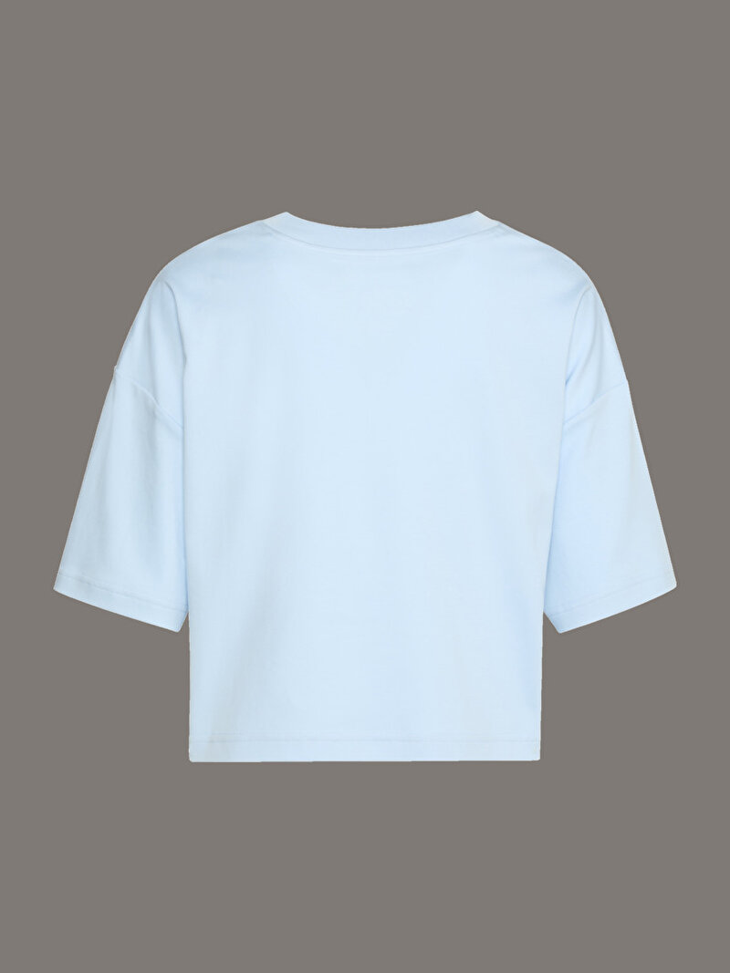 Calvin Klein Mavi Renkli Kadın Boxy Logo Graphic T-shirt