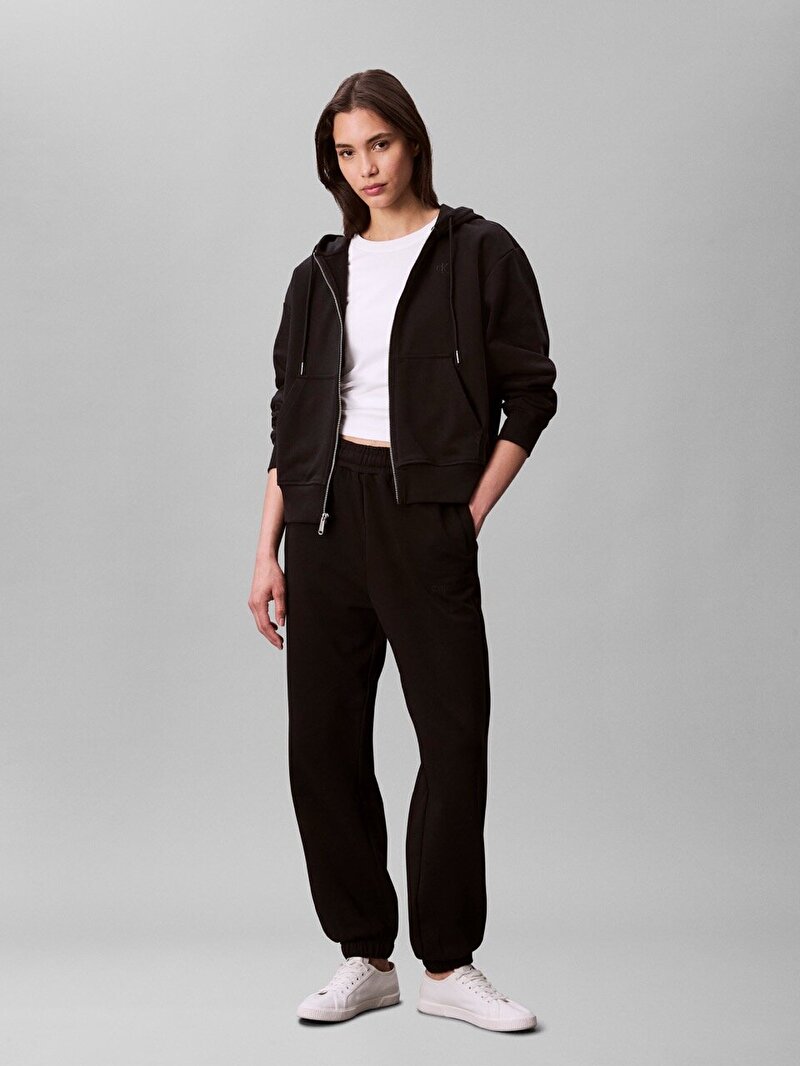 Calvin Klein Siyah Renkli Kadın French Terry Eşofman Altı