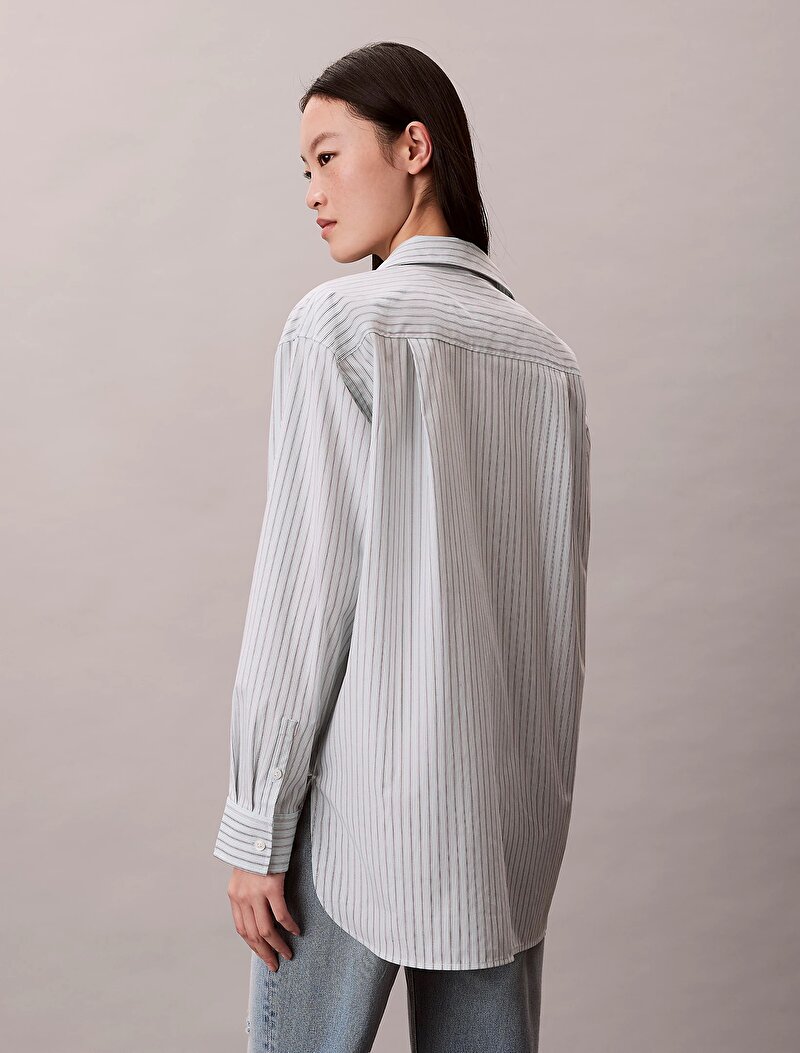 Calvin Klein Mavi Renkli Kadın Perfect Button Gömlek