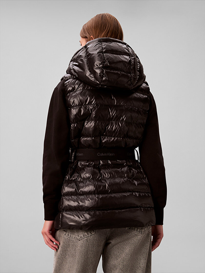 Calvin Klein Siyah Renkli Kadın Belted Lightweight Yelek