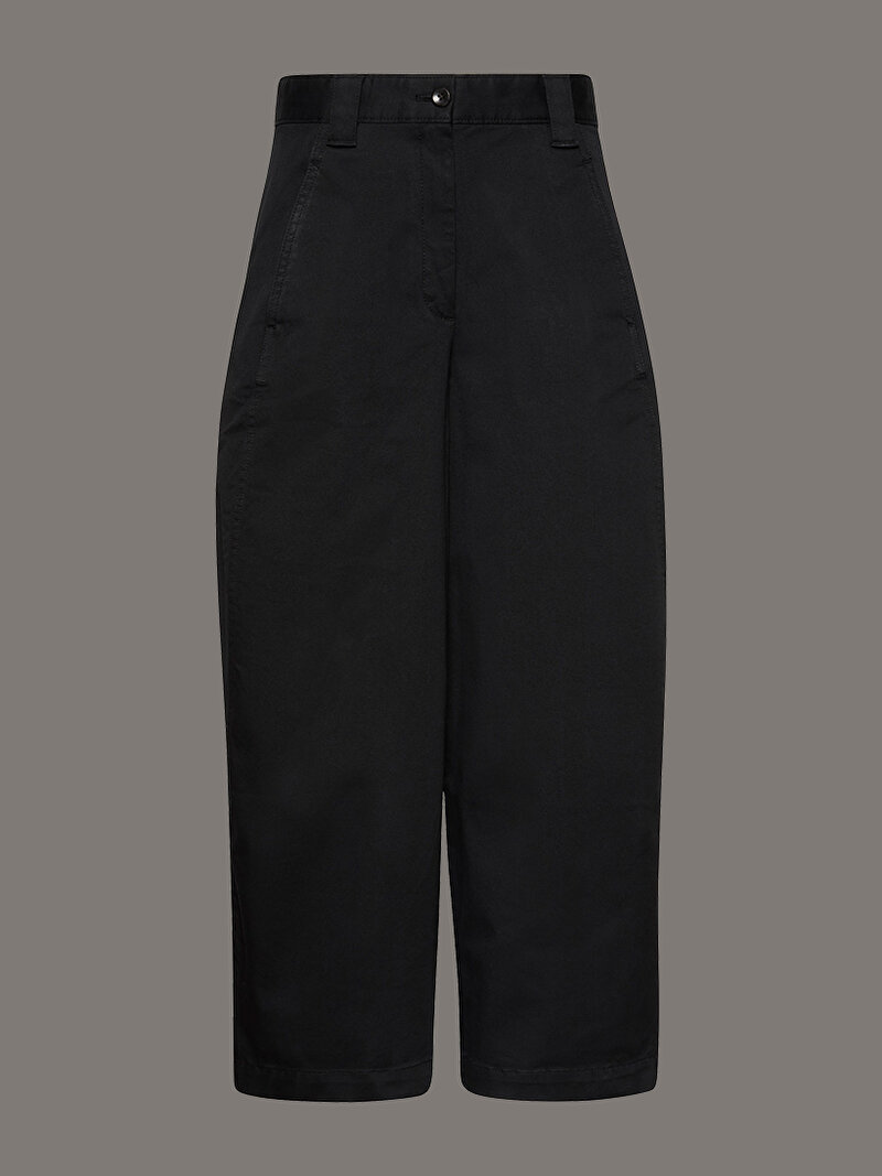 Calvin Klein Siyah Renkli Kadın Stretch Cotton Twill Pantolon