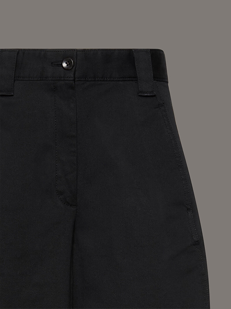 Calvin Klein Siyah Renkli Kadın Stretch Cotton Twill Pantolon