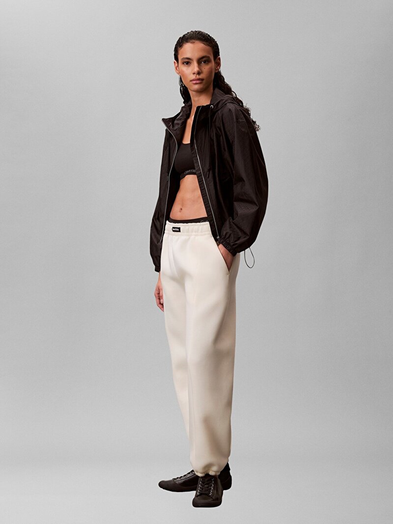 Calvin Klein Beyaz Renkli Kadın Relaxed Scuba Jogger Eşofman Altı