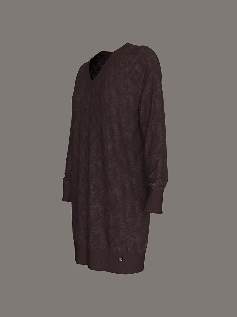 Calvin Klein Kırmızı Renkli Kadın Cotton Cable Elbise