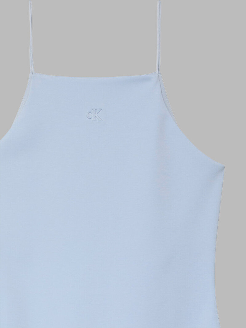 Calvin Klein Mavi Renkli Kadın Ponte Monogram Elbise