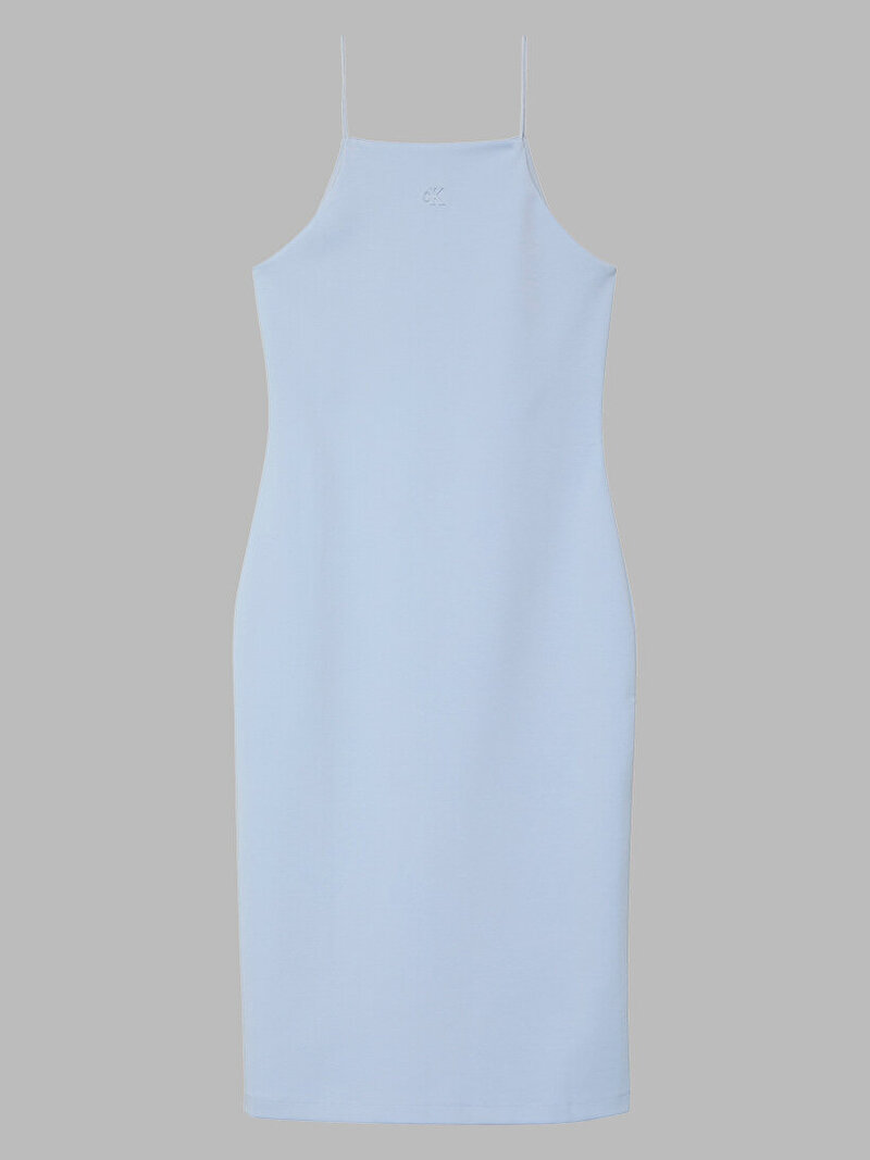 Calvin Klein Mavi Renkli Kadın Ponte Monogram Elbise