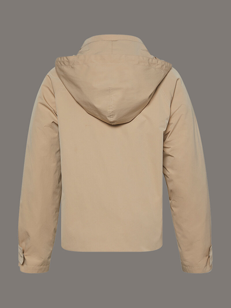Calvin Klein Bej Renkli Kadın Peach Touch Nylon Rüzgarlık Ceket