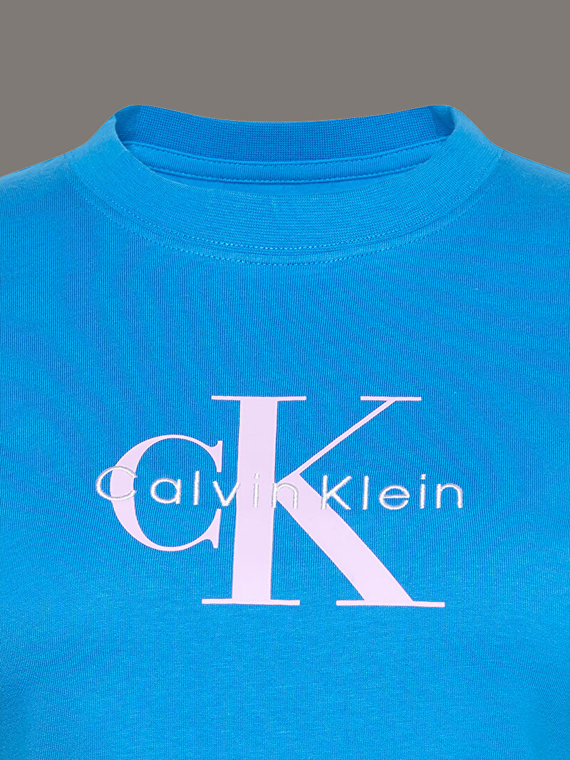 Calvin Klein Mavi Renkli Kadın Hero Classic Mono T-shirt